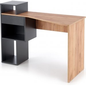 Spurs skrivbord 122x57 cm - Ek/antracit - Skrivbord med hyllor | lådor