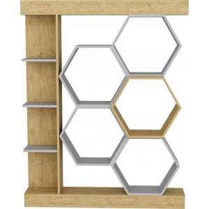 Sueno bokhylla - Vit/ek - Bokhyllor -Hyllor - Bokhyllor