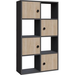 Tasso bokhylla - Antracit/ek - Bokhyllor -Hyllor - Bokhyllor