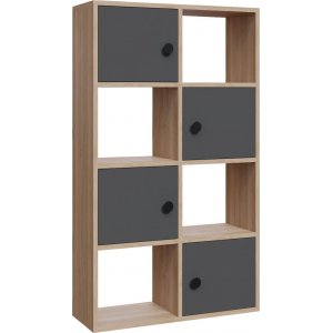 Tasso bokhylla - Ek/antracit - Bokhyllor -Hyllor - Bokhyllor