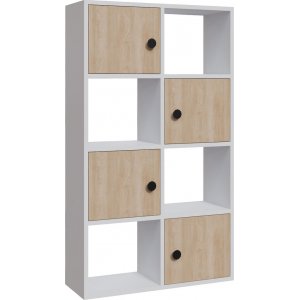 Tasso bokhylla - Vit/ek - Bokhyllor -Hyllor - Bokhyllor