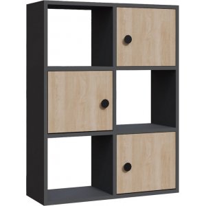 Tilton bokhylla - Antracit/ek - Bokhyllor -Hyllor - Bokhyllor