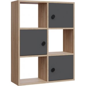 Tilton bokhylla - Ek/antracit - Bokhyllor -Hyllor - Bokhyllor