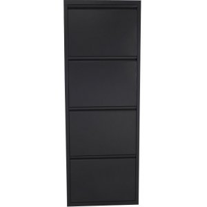 Tobago skoskåp 4 fack - Svart - Skoskåp -Skoskåp - Hallmöbler