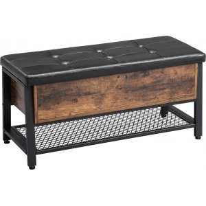 Tomas hallbänk 100 cm - Brun/svart - Sittbänkar