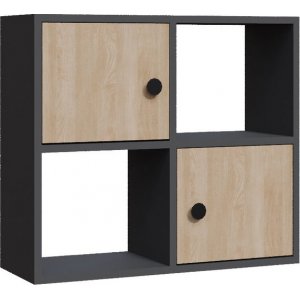 Tuttle bokhylla - Antracit/ek - Bokhyllor -Hyllor - Bokhyllor