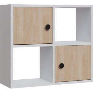 Tuttle bokhylla - Vit/ek - Bokhyllor -Hyllor - Bokhyllor