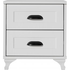 Tuvalle 47 sängbord - Vit/valnöt - Sängbord -Sovrumsmöbler - Sängbord