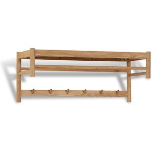 Twin hatthylla med rotting - Oljad ek - Hatthyllor -Hatthyllor - Hallmöbler