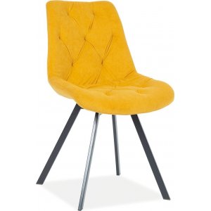 4 st Valente matstol - Gul - Klädda & stoppade stolar
