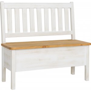 Vimle sittbänk - Vit/brun - Sittbänkar