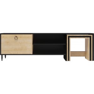 Zigon mediabänk - Ek/svart - TV-bänkar & mediabänkar -TV-bänkar & mediabänkar - Hyllor & Förvaring