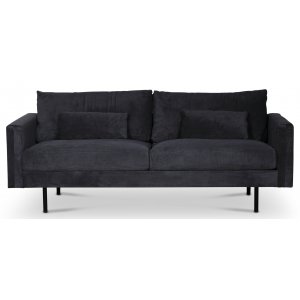 Balsjö 3-sits soffa i grå smalrandig manchester - 3-sits soffor