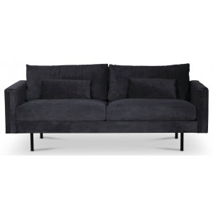 Balsjö 3-sits soffa i grå smalrandig manchester - 3-sits soffor