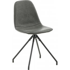 2 st Bridge snurrbar matstol - Svart PU - Konstläderklädda stolar