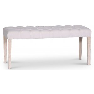 Cholet sittbänk Bredd 110 cm - Antik finish / Linne - Sittbänkar