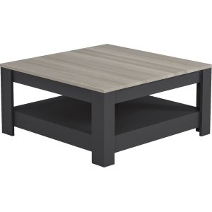 Grado soffbord 89 x 89 cm - Mörkgrå/ek - Soffbord i trä