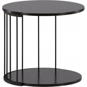 Hobart soffbord Ø50 cm - Svart - Soffbord i trä