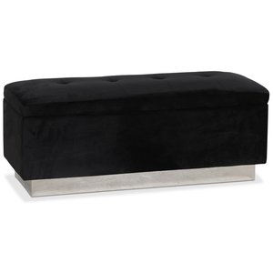 Isabelle sängkista med förvaring - Svart / Krom - Sittbänkar