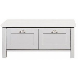 Källunda sittbänk med förvaring - Vit - Sittbänkar