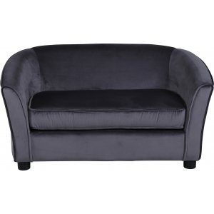 Måna barnsoffa - Grå sammet - Tygsoffor