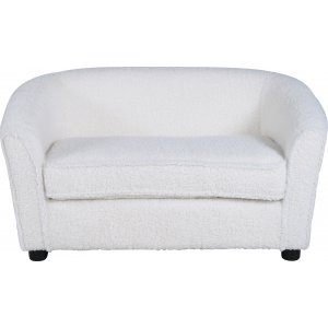 Måna barnsoffa - Vit teddy - Tygsoffor