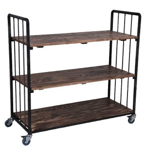 Soho bokhylla på hjul - Metall/Brown - Bokhyllor -Hyllor - Bokhyllor