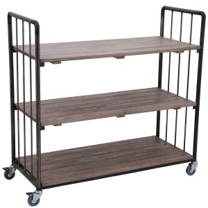 Soho bokhylla på hjul - Metall/Grey - Bokhyllor -Hyllor - Bokhyllor