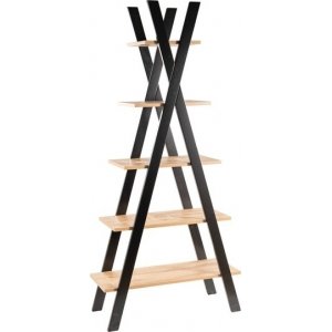 Tipi bokhylla 180 cm - Wotan ek/svart - Svart - Bokhyllor -Hyllor - Bokhyllor