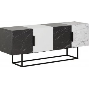 Tontini mediabänk - Svart/vit - TV-bänkar & mediabänkar -TV-bänkar & mediabänkar - Hyllor & Förvaring