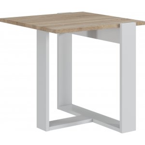 Bari sidobord 50 x 50 cm - Vit/ek - Sidobord & lampbord