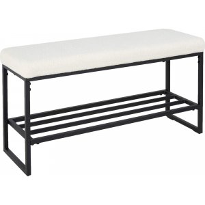 Vito sittbänk - Vit teddy - Sittbänkar