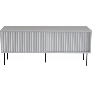 Yumi mediabänk 132 cm - Vit - Svart - TV-bänkar & mediabänkar -TV-bänkar & mediabänkar - Hyllor & Förvaring