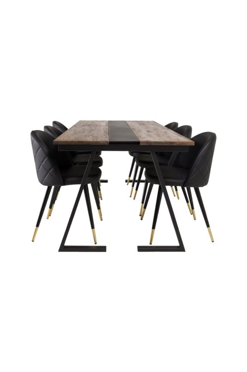 ell_1577634-01_Fs Bild på Matgrupp Brentwood bord och 6 st Valleta stolar - Venture Home