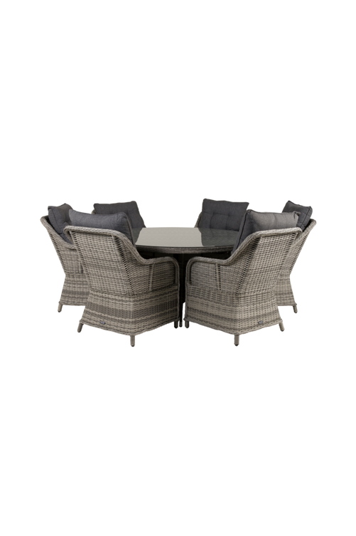 ell_1600089-01_Fs Bild på Matbord Vass och 6st Vega mat stol - Venture Home