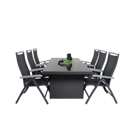 Bild på Matbord Prim och 6st Athena mat stol - Venture Home