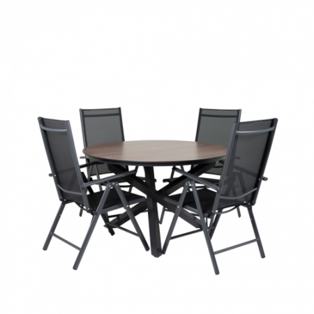 Bild på Matbord Madrid och 4st Bliss mat stol - Venture Home