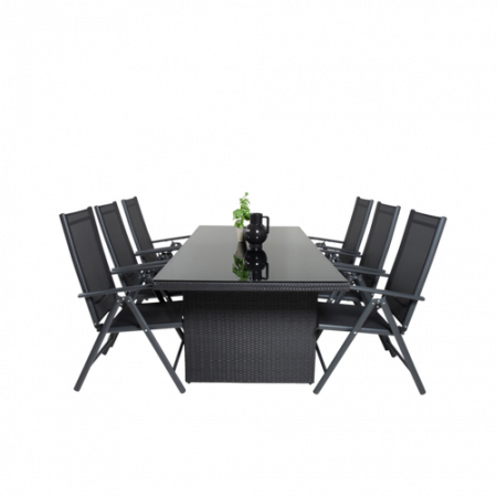 Bild på Matbord Prim och 6st Bliss mat stol - Venture Home