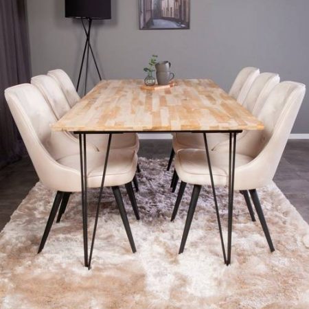 Bild på Matgrupp Bangkok med 6 st matstolar Valleta Lyx - Venture Home