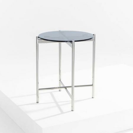 Bild på Gail sidobord i glas ø 45 cm - Pastill