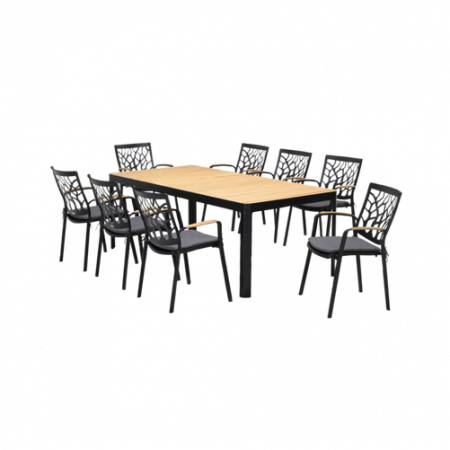 Bild på Set PORTALS 209 + 8 karmstolar - LifestyleGarden