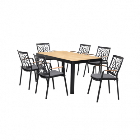 Bild på Set PORTALS 160 + 6 karmstolar - LifestyleGarden