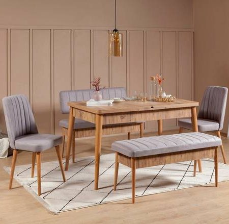 Bild på Set med bord och stolar (5 delar) Vina 0701 - Hanah Home