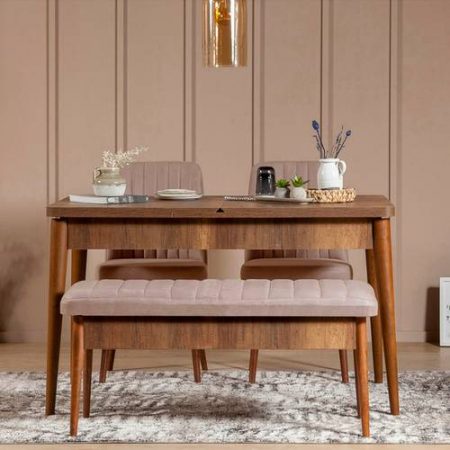 Bild på Set med bord och stolar (4 delar) Vina - Hanah Home