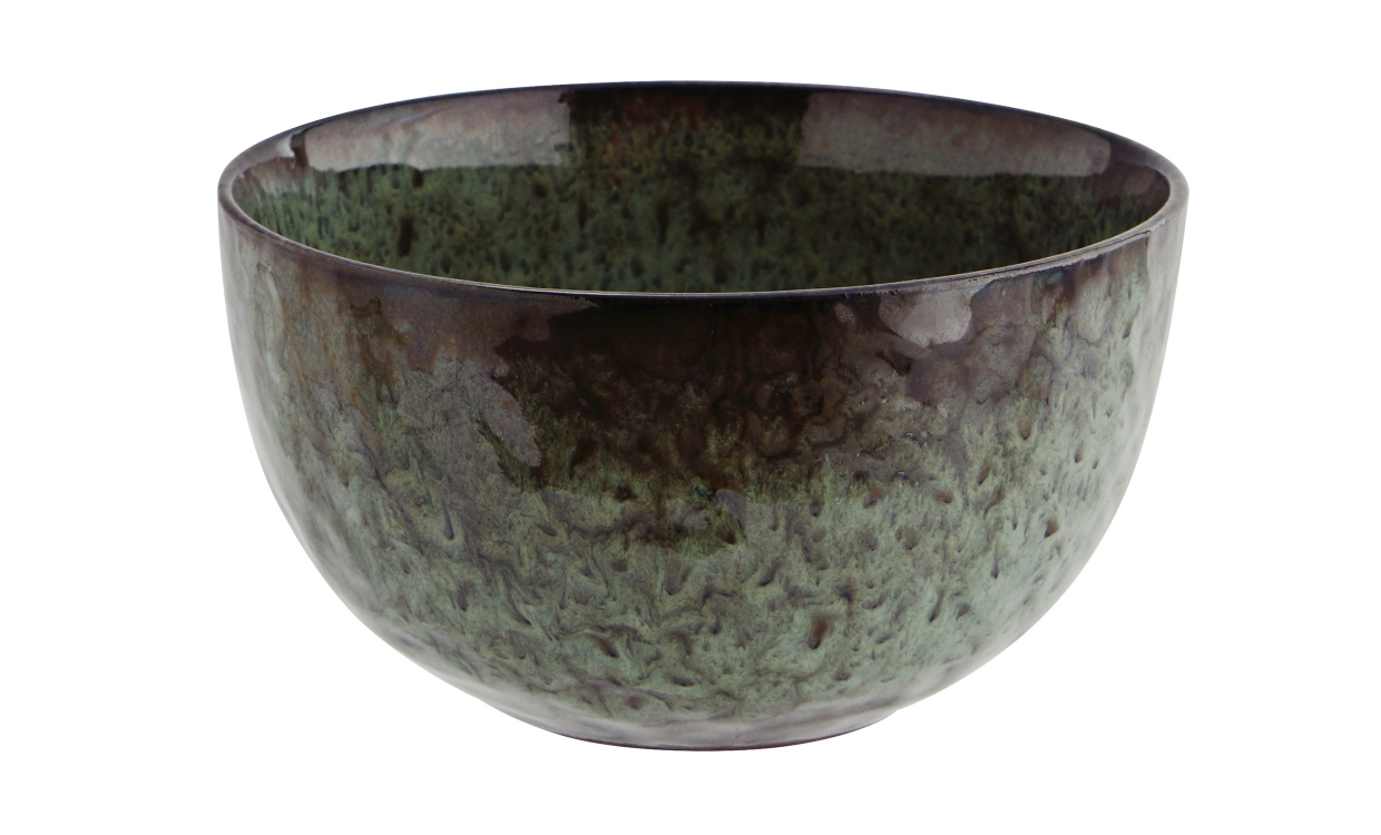 21-GN-3 Bild på SKÅL Stengods 15 cm Grön från Madam Stoltz