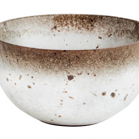 Bild på SKÅL Stengods 15 cm Vit/Brun från Madam Stoltz