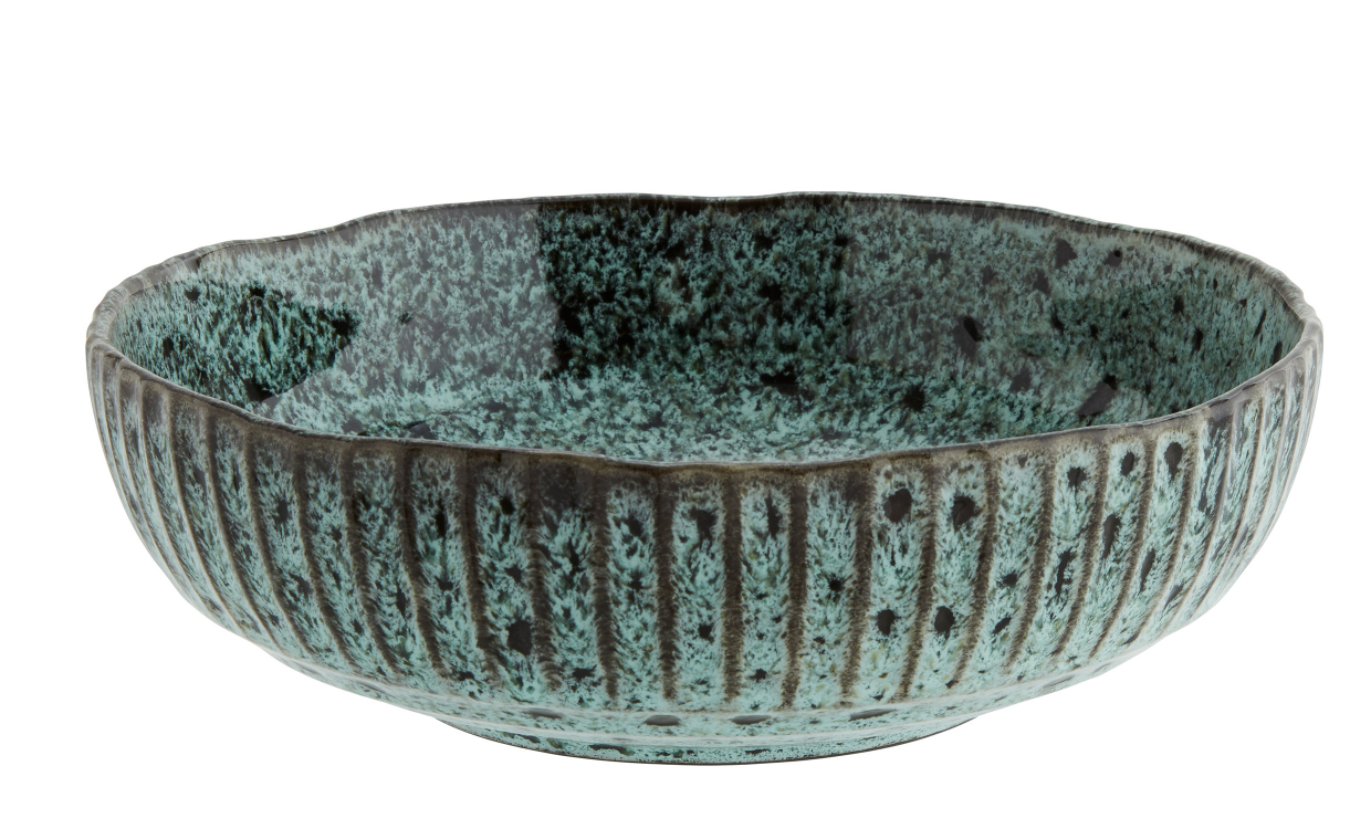 26-BB Bild på SKAL Stengods 26 cm Petrol från Madam Stoltz