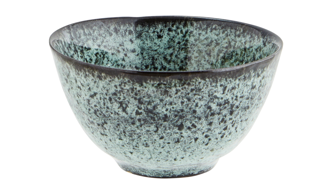 26-SB Bild på SKÅL Stengods 12 cm Petrol från Madam Stoltz