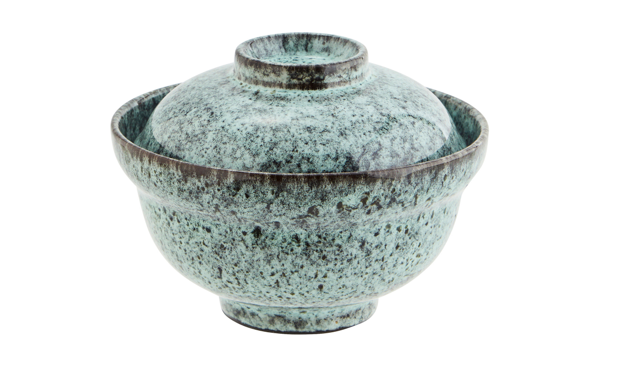 26B-LID Bild på SKÅL Med Lock Stengods Petrol från Madam Stoltz