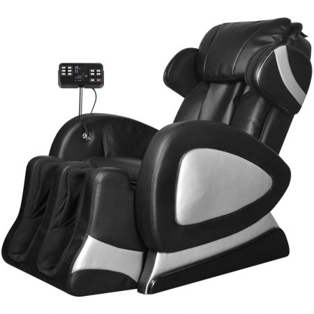 Bild på vidaXL Massagefåtölj med superskärm svart konstläder